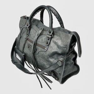 Balenciaga Anthracite Motorcycle City Bag Slate Grey